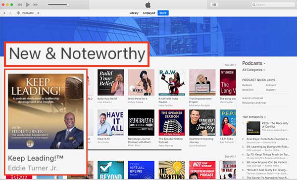 Keep Leading!™ Podcast - Apple New and Noteworthy List