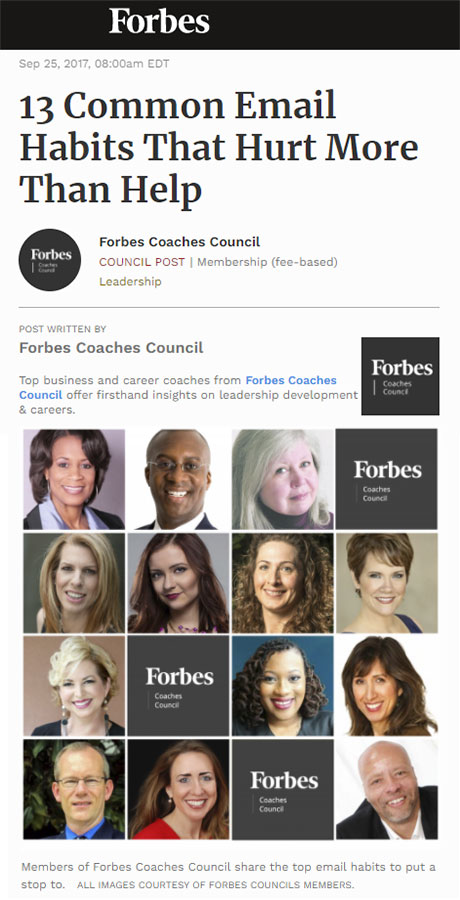 13 Common Email Habits That Hurt More Than Help : Forbes Eddie Turner