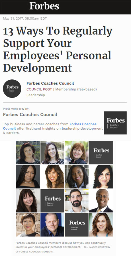 13 Ways To Regularly Support Your Employees’ Personal Development : Forbes Eddie Turner