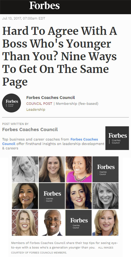 Hard To Agree With A Boss Who’s Younger Than You? Nine Ways To Get On The Same Page : Forbes Eddie Turner
