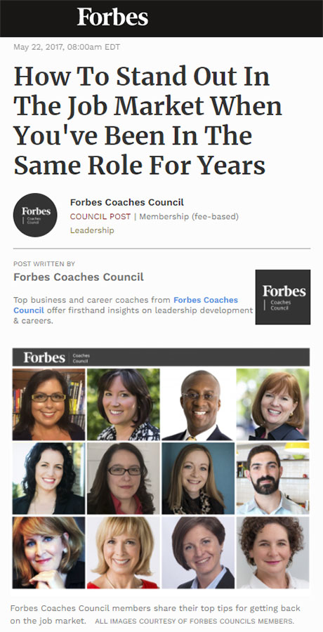How To Stand Out In The Job Market When You’ve Been In The Same Role For Years : :Forbes Eddie Turner