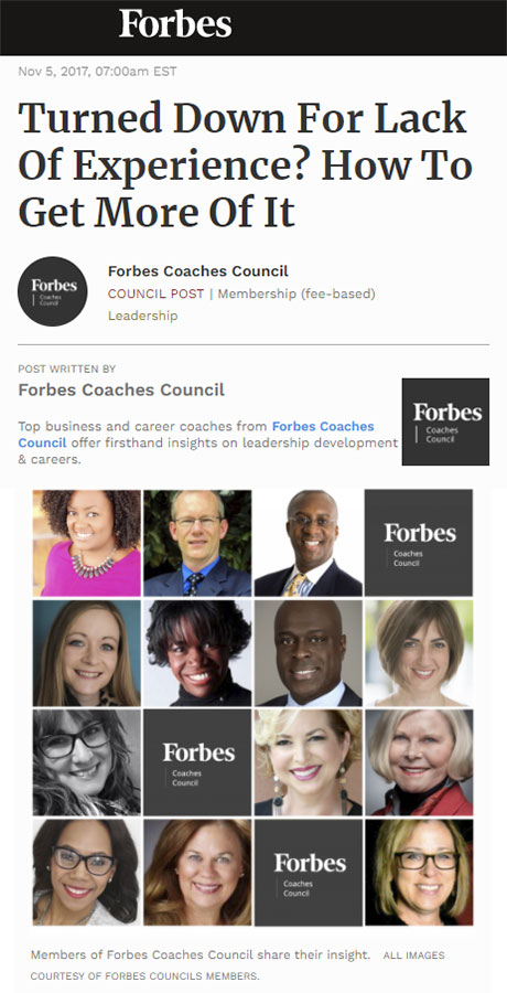 Turned Down For Lack Of Experience? How To Get More Of It : Forbes Eddie Turner
