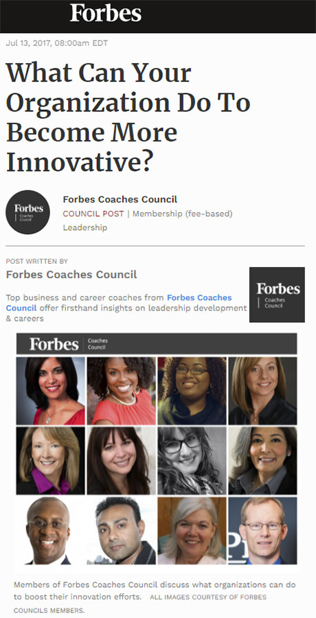 What Can Your Organization Do To Become More Innovative? : Forbes Eddie Turner